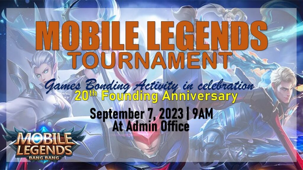 MRDHHSC 20th FOUNDING ANNIVERSARY “MOBILE LEGENDS TOURNAMENT